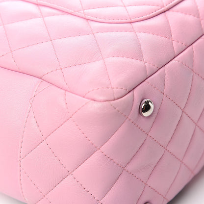 Chanel Calfskin Quilted Large Cambon Bowler Pink Black 11 of 15