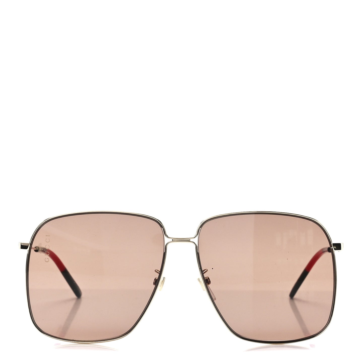 Web Rectangular Frame Interlocking G Sunglasses GG0394S Green Red