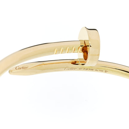 Cartier 18K Yellow Gold Juste Un Clou Bracelet 17 4 of 4