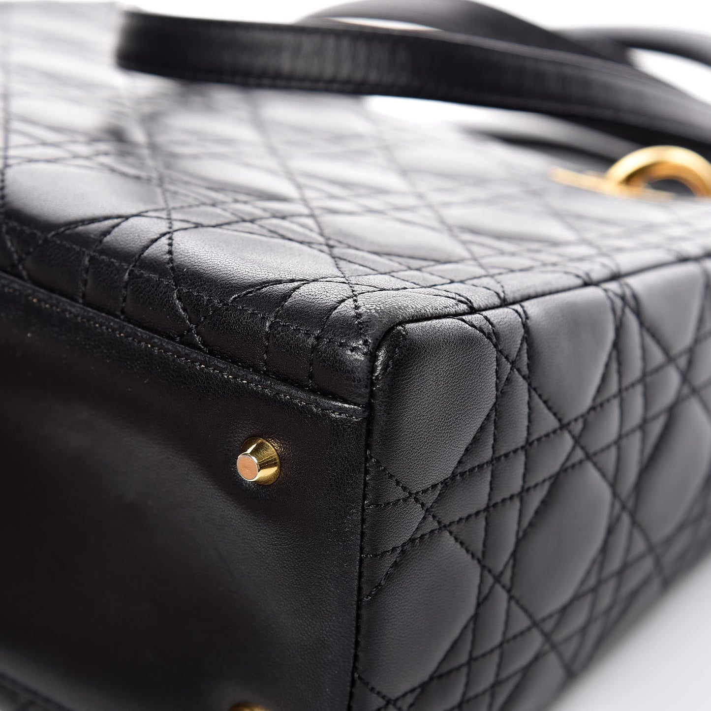 Lambskin Cannage Medium Lady Dior Black