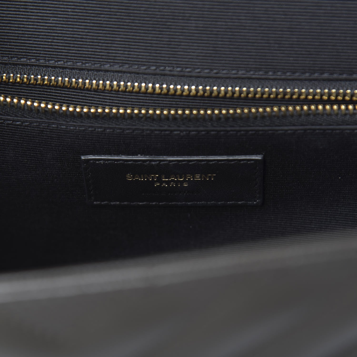 Saint Laurent Grain De Poudre Matelasse Chevron Large Monogram Satchel Earth 6 of 11