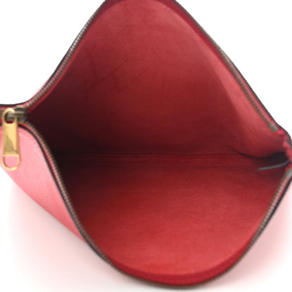 Gucci Pebbled Calfskin Medium Logo Portfolio Clutch Hibiscus Red 5 of 7