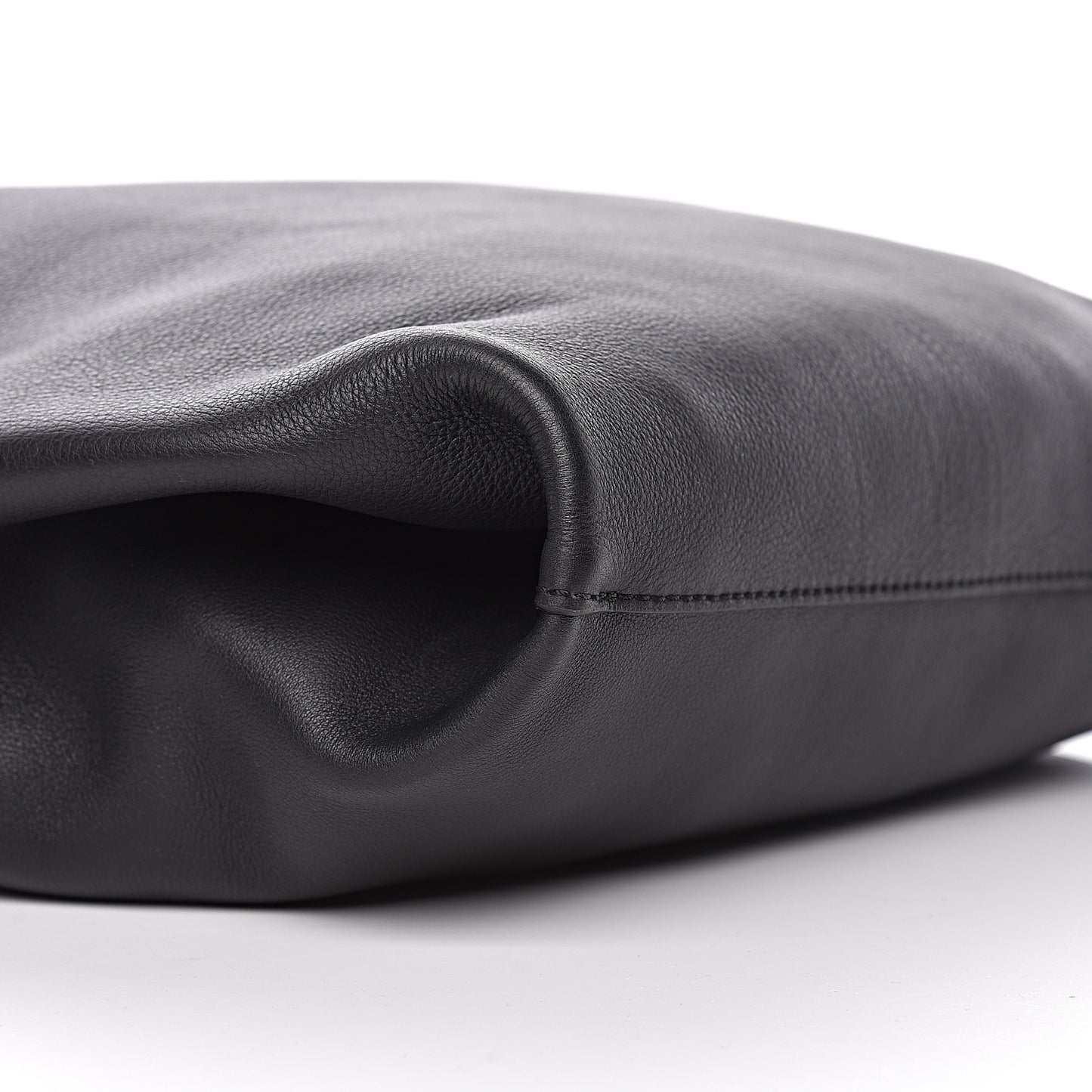 Calfskin Grommet Hobo Black