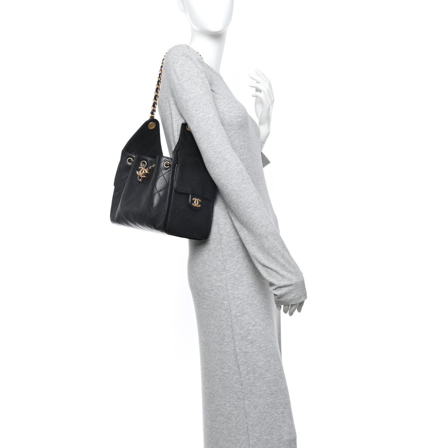 Chanel Caviar Quilted Small Chanel 25 Handbag Black 2 of 11
