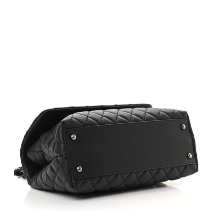 Chanel Caviar Quilted Small Coco Handle Flap Black 4 of 10