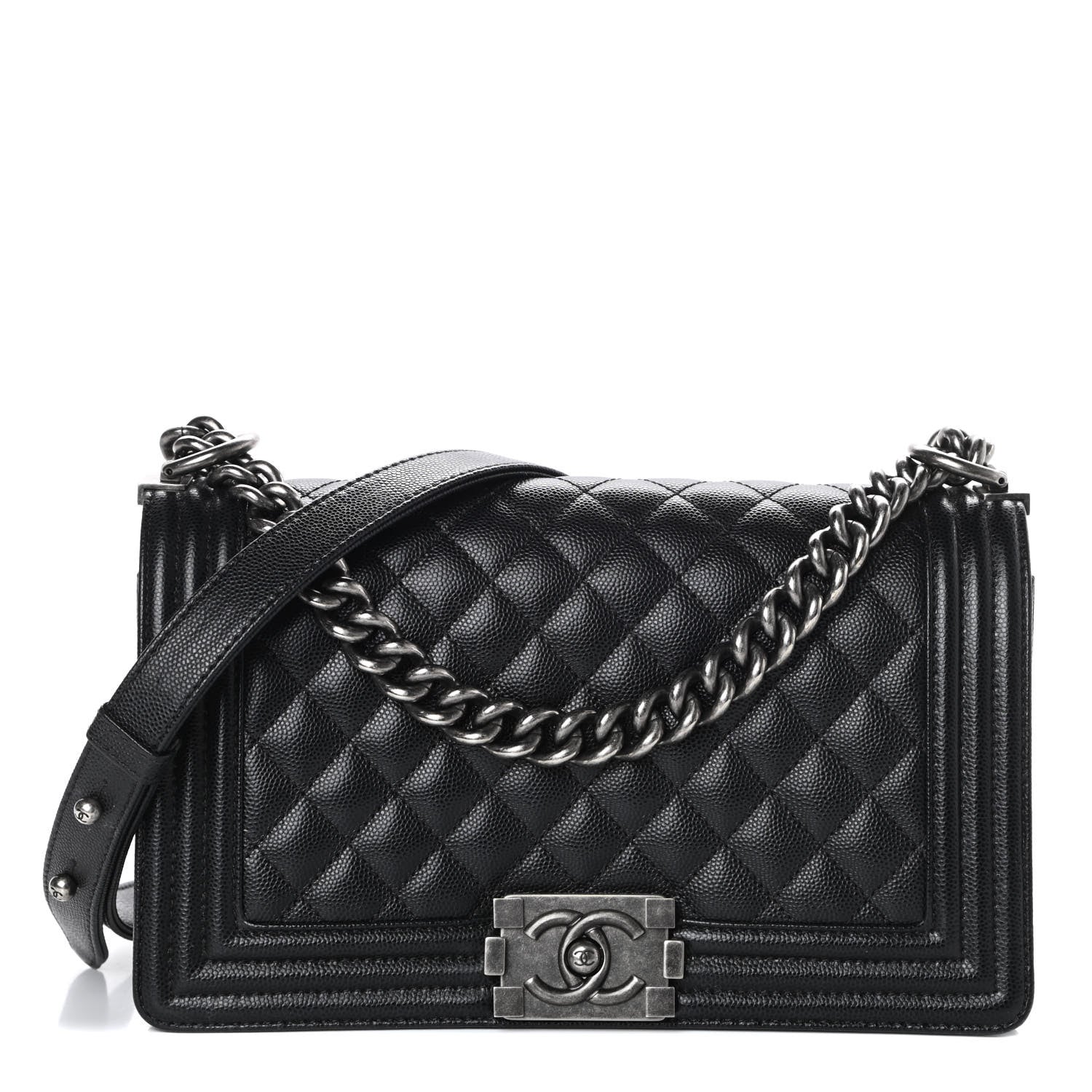 Chanel Caviar Quilted Medium Boy Flap Black 1 of 10