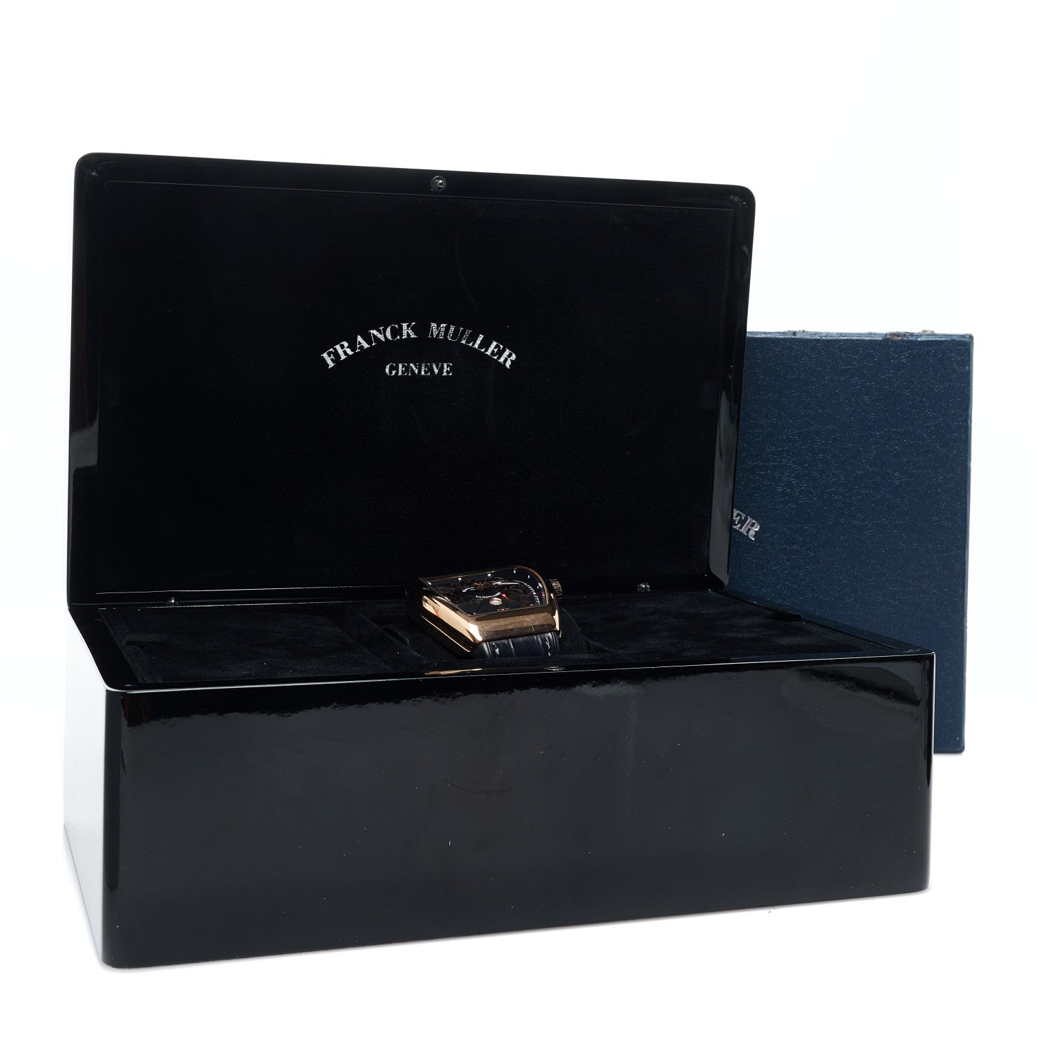 Franck Muller 18K Rose Gold Alligator 45mm Vanguard Black Automatic Watch V45SCDT 5 of 5