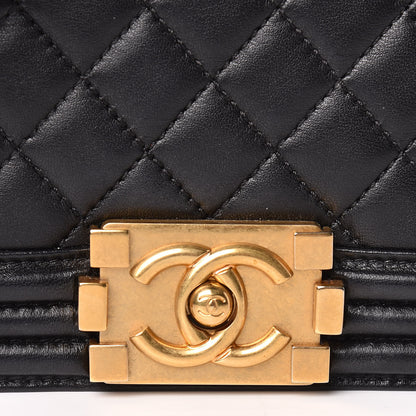 Chanel Lambskin Quilted Medium Boy Flap Black 10 of 14