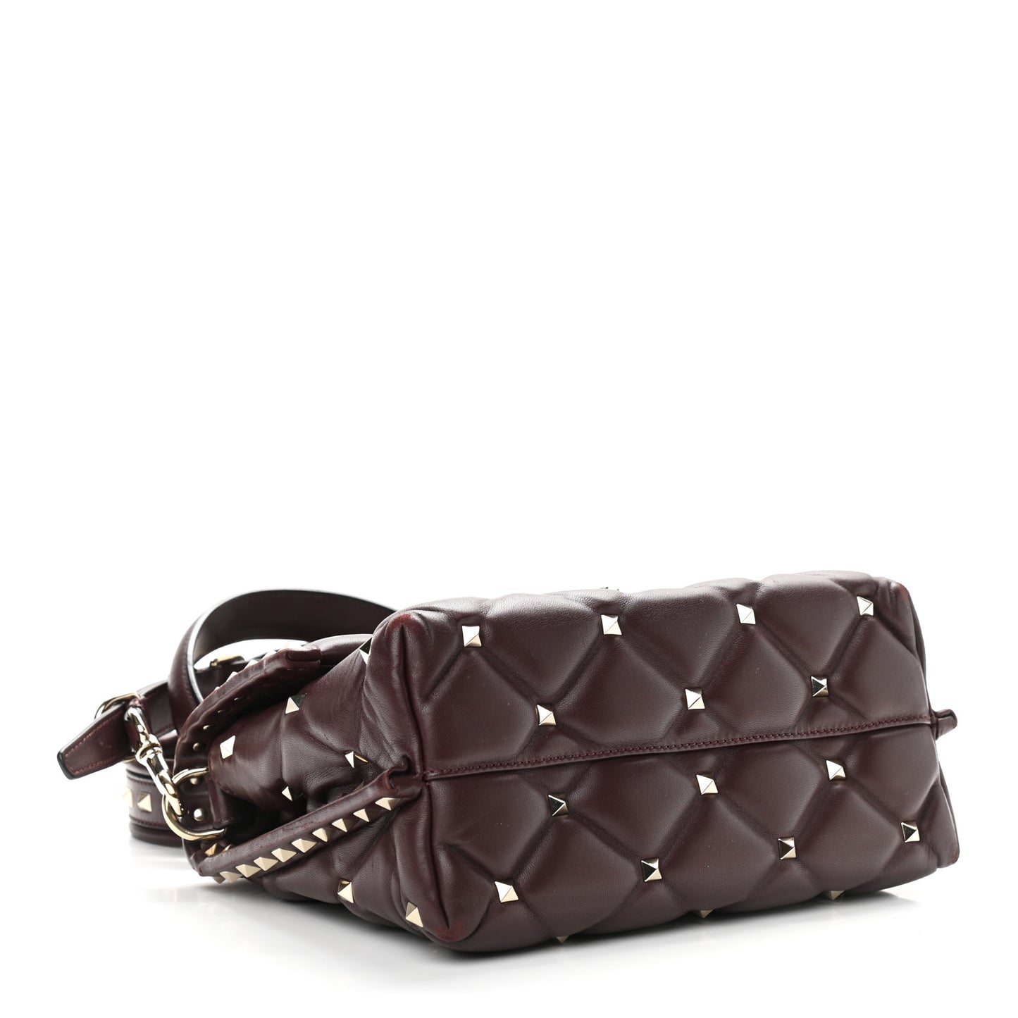 Nappa Medium Candystud Top Handle Bag Rubin