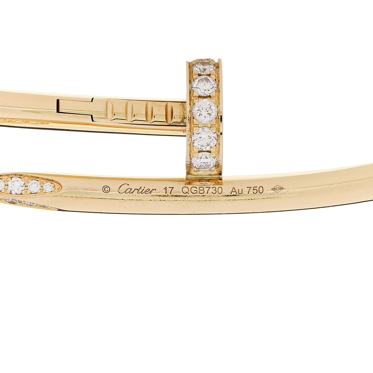 18K Yellow Gold Diamond Juste Un Clou Bracelet 17