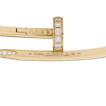 Cartier 18K Yellow Gold Diamond Juste Un Clou Bracelet 17 4 of 5