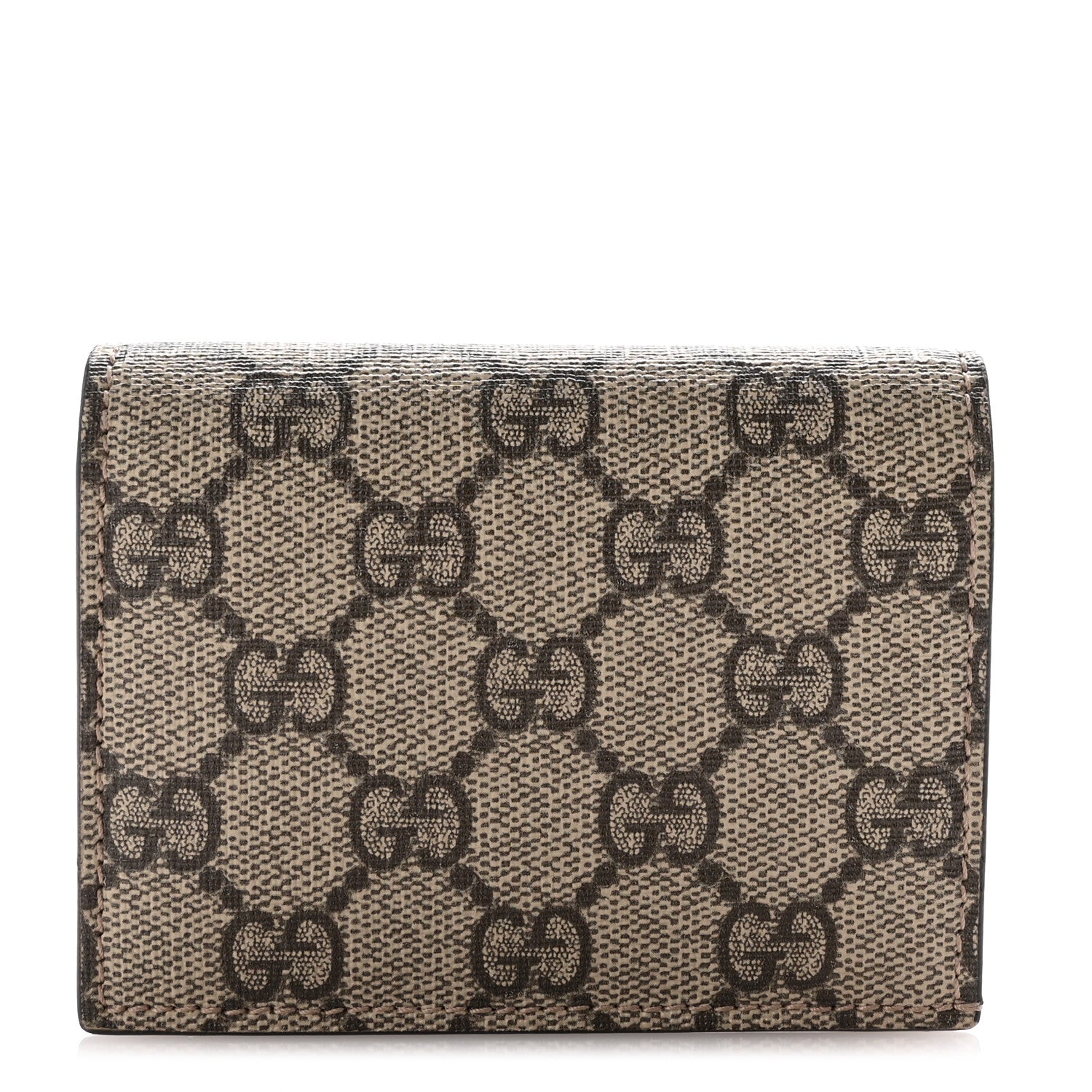 Gucci GG Supreme Monogram Card Case Beige 1 of 7