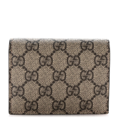 Gucci GG Supreme Monogram Card Case Beige 1 of 7