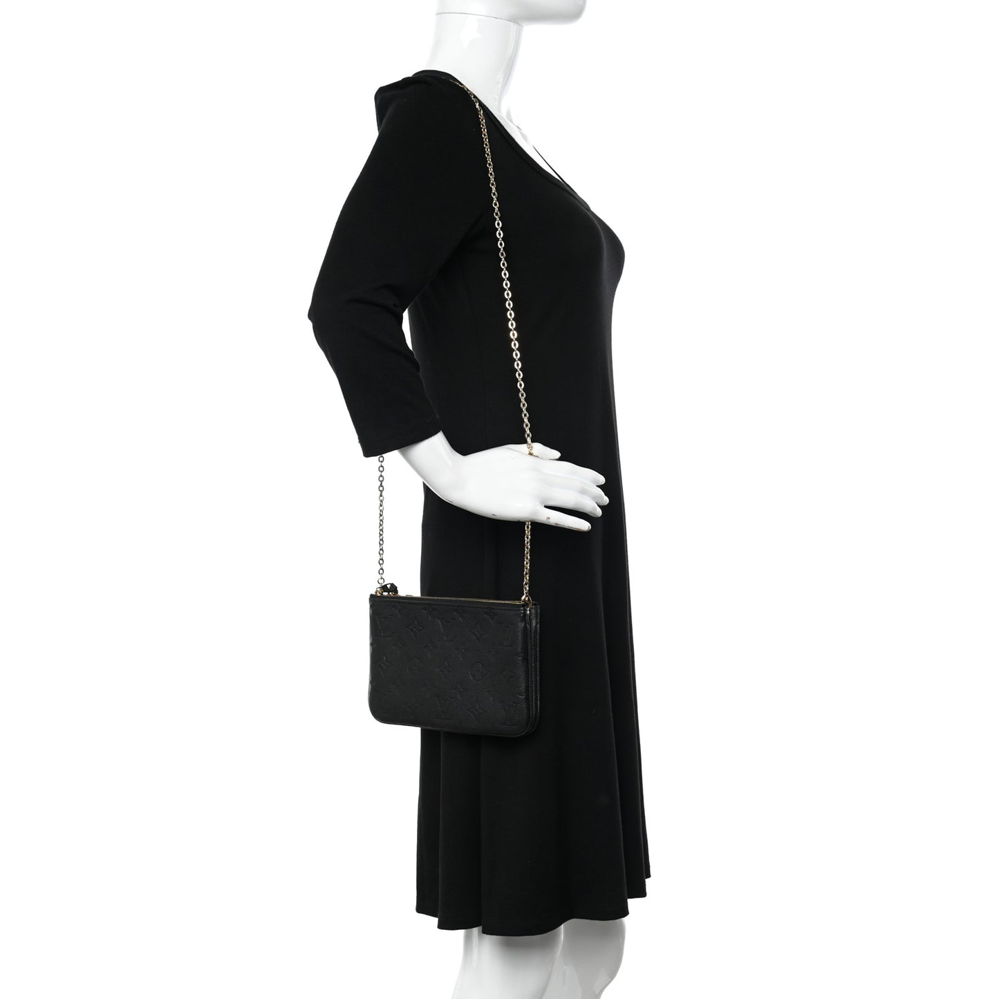 Empreinte Double Zip Pochette Black