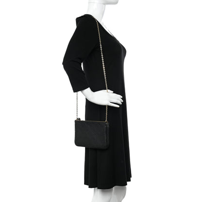 Louis Vuitton Empreinte Double Zip Pochette Black 2 of 13