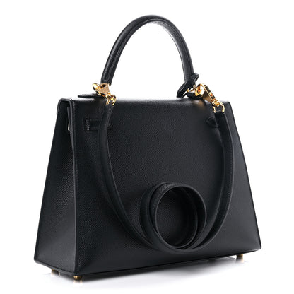 Hermes Epsom Kelly Sellier 25 Black 3 of 9