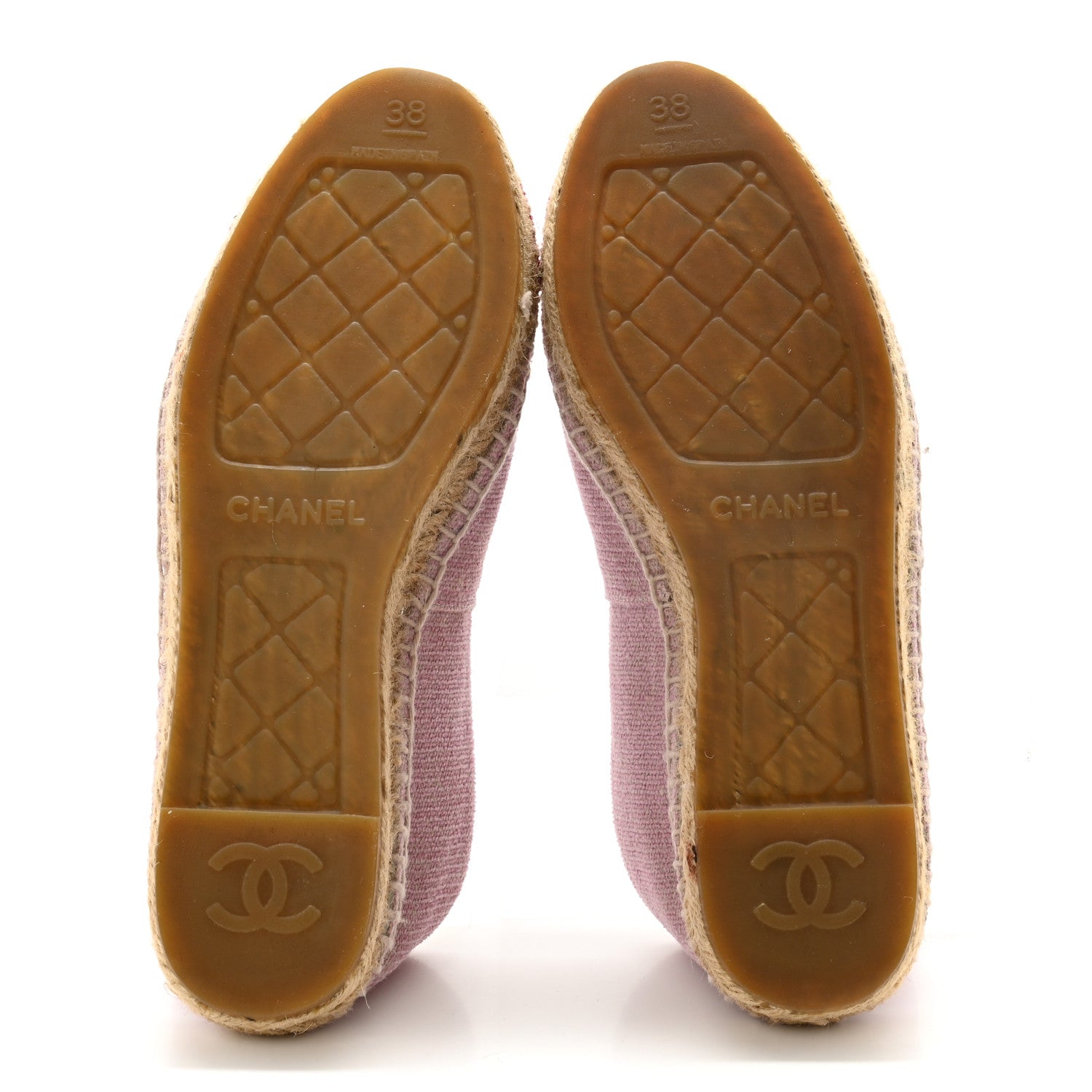 Chanel Toile Sequin CC Espadrilles 38 Pink Dark Pink 4 of 10
