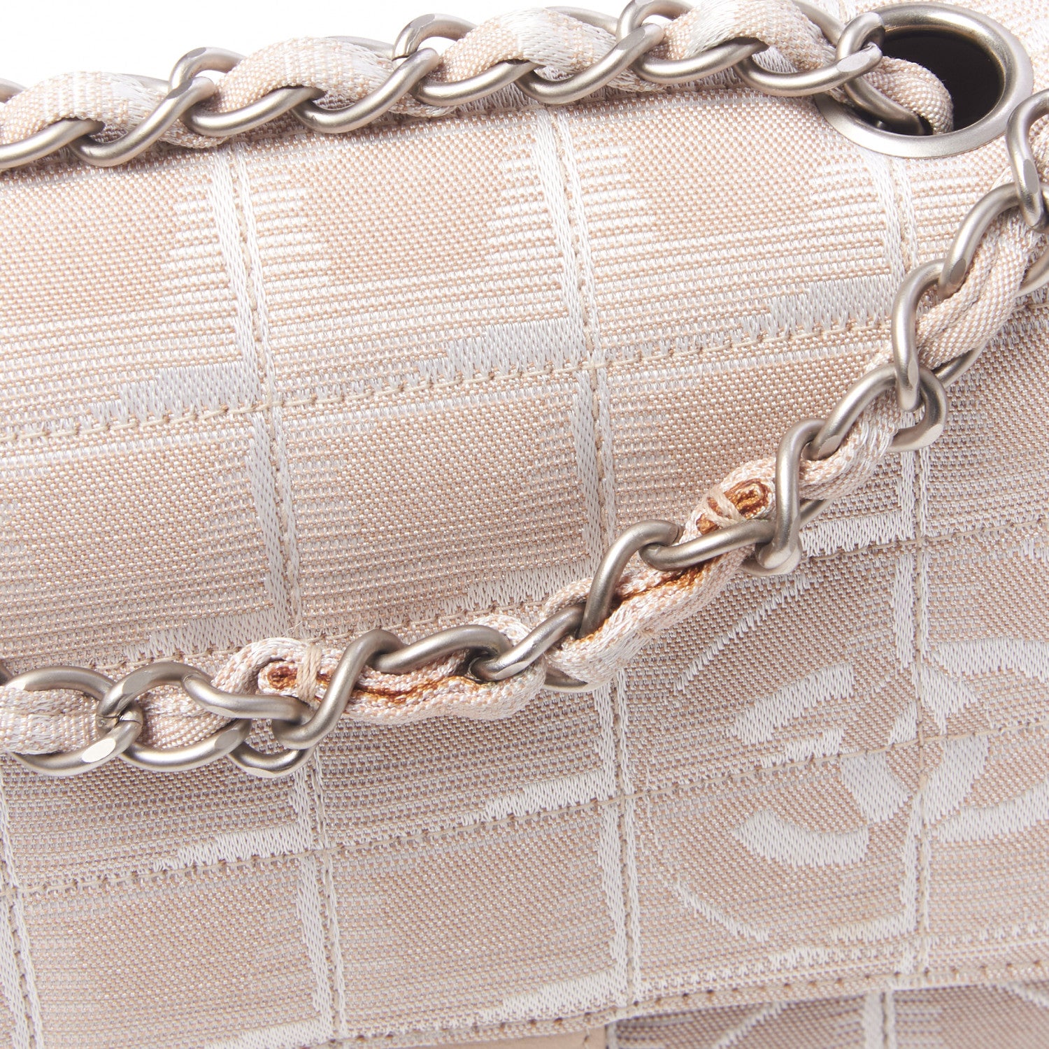 Chanel Nylon Medium Travel Flap Light Beige 11 of 11