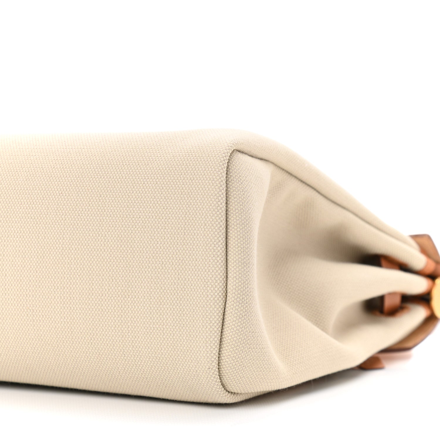 Hermes Military Toile Vache Hunter Herbag Zip Retourne 31 PM Beton Naturel 10 of 11