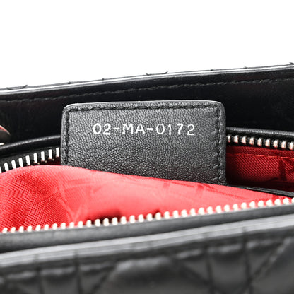 Christian Dior Lambskin Cannage Medium Lady Dior Black 6 of 9