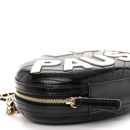 Chanel Lambskin Embroidered Chevron Quilted La Pausa Tassel Clutch Black 9 of 10