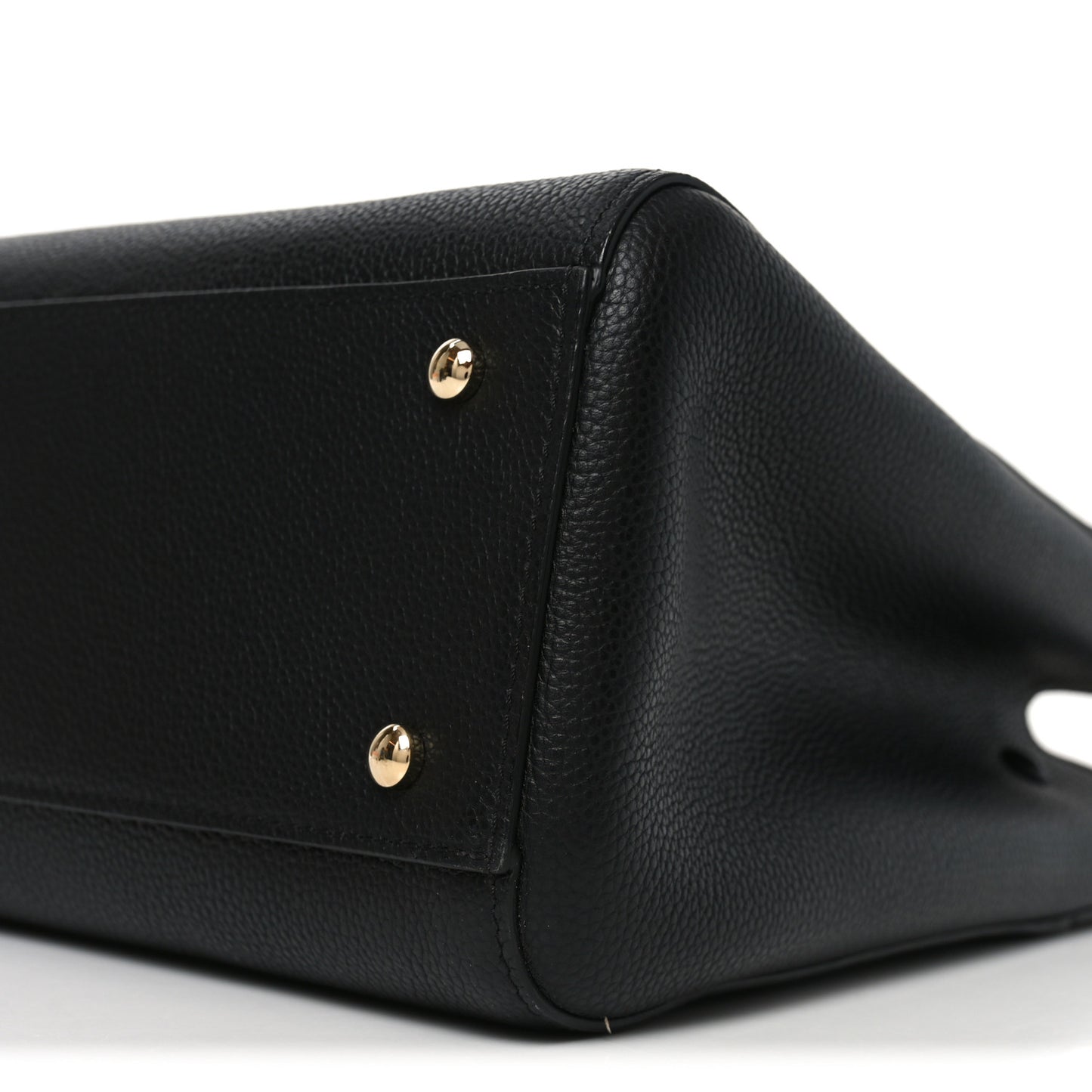 Grained Calfskin Medium Neo Executive Shopper Tote Black