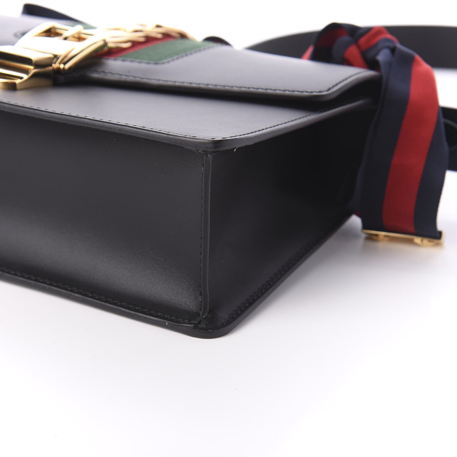 Gucci Calfskin Small Sylvie Shoulder Bag Black 8 of 11