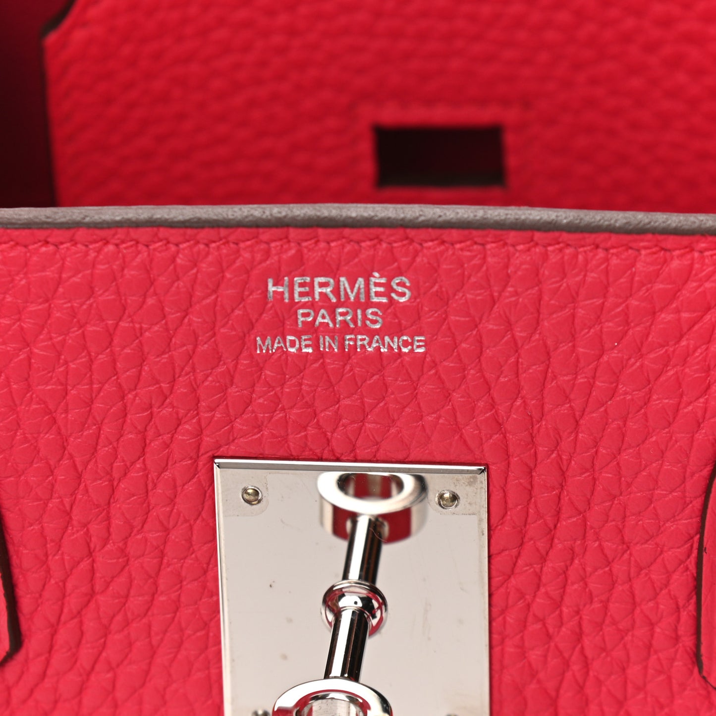 Taurillon Clemence Birkin 30 Rose Extreme