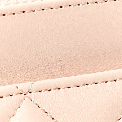 Chanel Lambskin Quilted CC Pearl Crush Wallet on Chain WOC Light Beige 12 of 14
