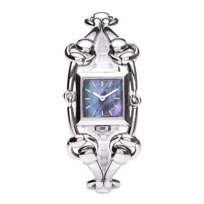 Gucci Stainless Steel Blue Mother of Pearl 20mm Signoria Quartz Watch 1 of 7