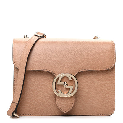 Gucci Dollar Calfskin Small Interlocking G Shoulder Bag Camelia 1 of 9
