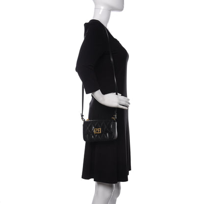 Givenchy Goatskin Quilted GV3 Mini Pocket Convertible Bag Black 2 of 9