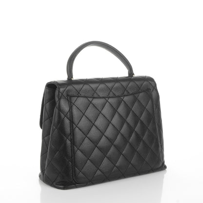 Chanel Caviar Quilted Jumbo Kelly Flap Black 3 of 9
