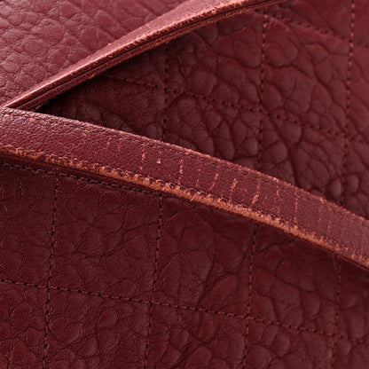 Chanel Crumpled Lambskin Quilted Large Tote Burgundy 11 of 11
