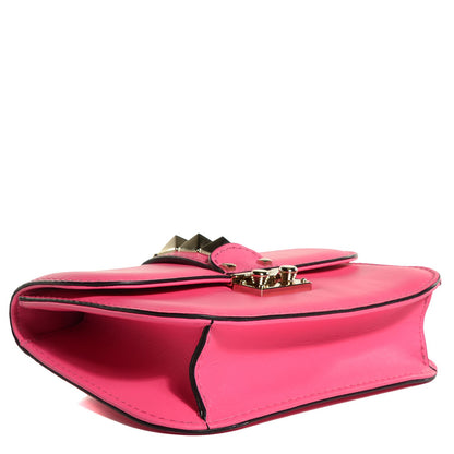 Valentino Garavani Vitello Small Glam Lock Rockstud Flap Fuxia Fluo 7 of 20