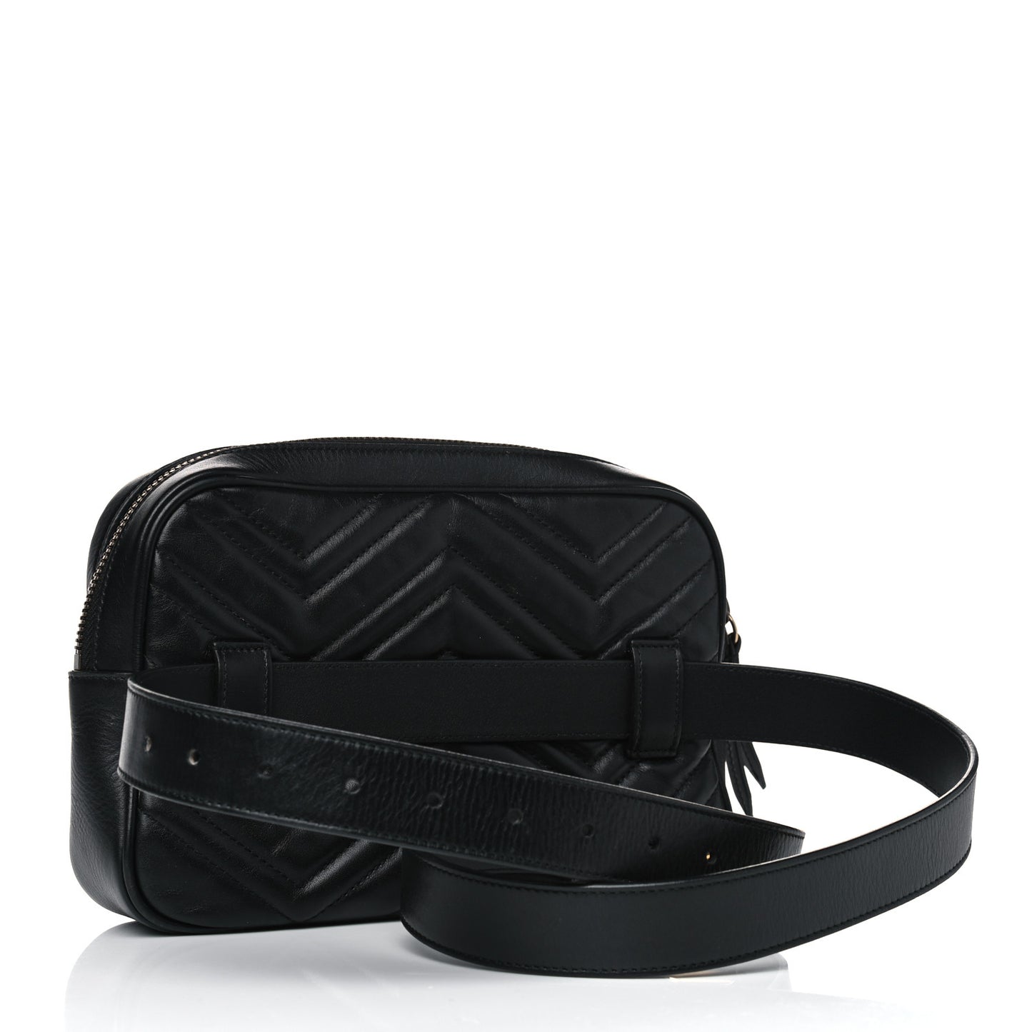 Calfskin Matelasse Mens GG Marmont Belt Bag 100 40 Black
