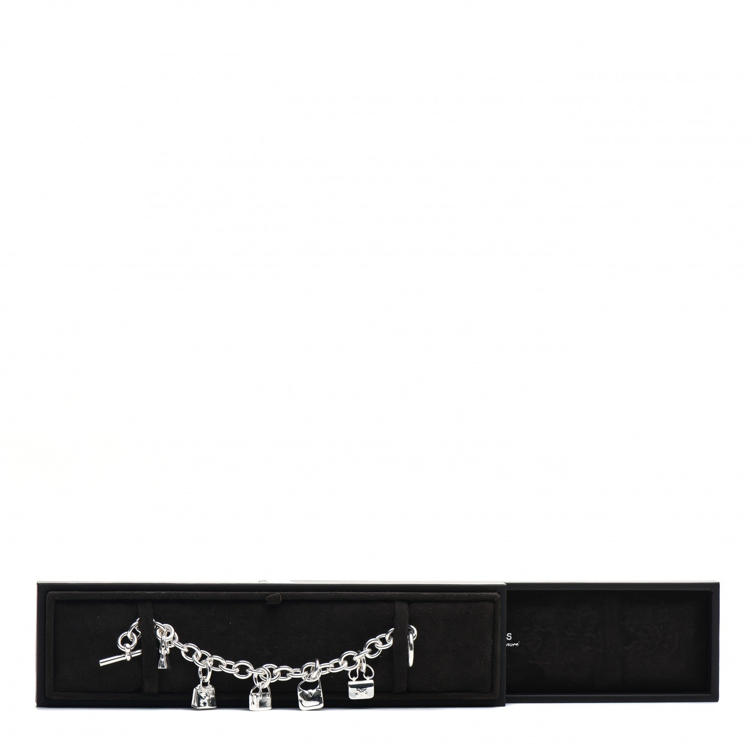 Hermes Sterling Silver Five Bags Amulette Charm Bracelet ST 5 of 5