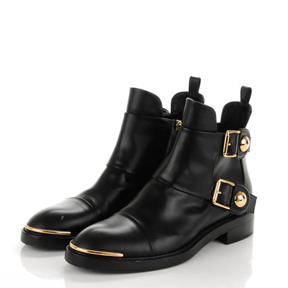 Louis Vuitton Calfskin Valley Flat Ankle Boots 38.5 Black 4 of 11