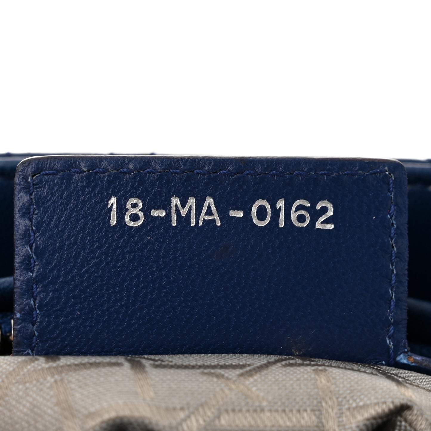 Lambskin Cannage Medium Lady Dior Blue