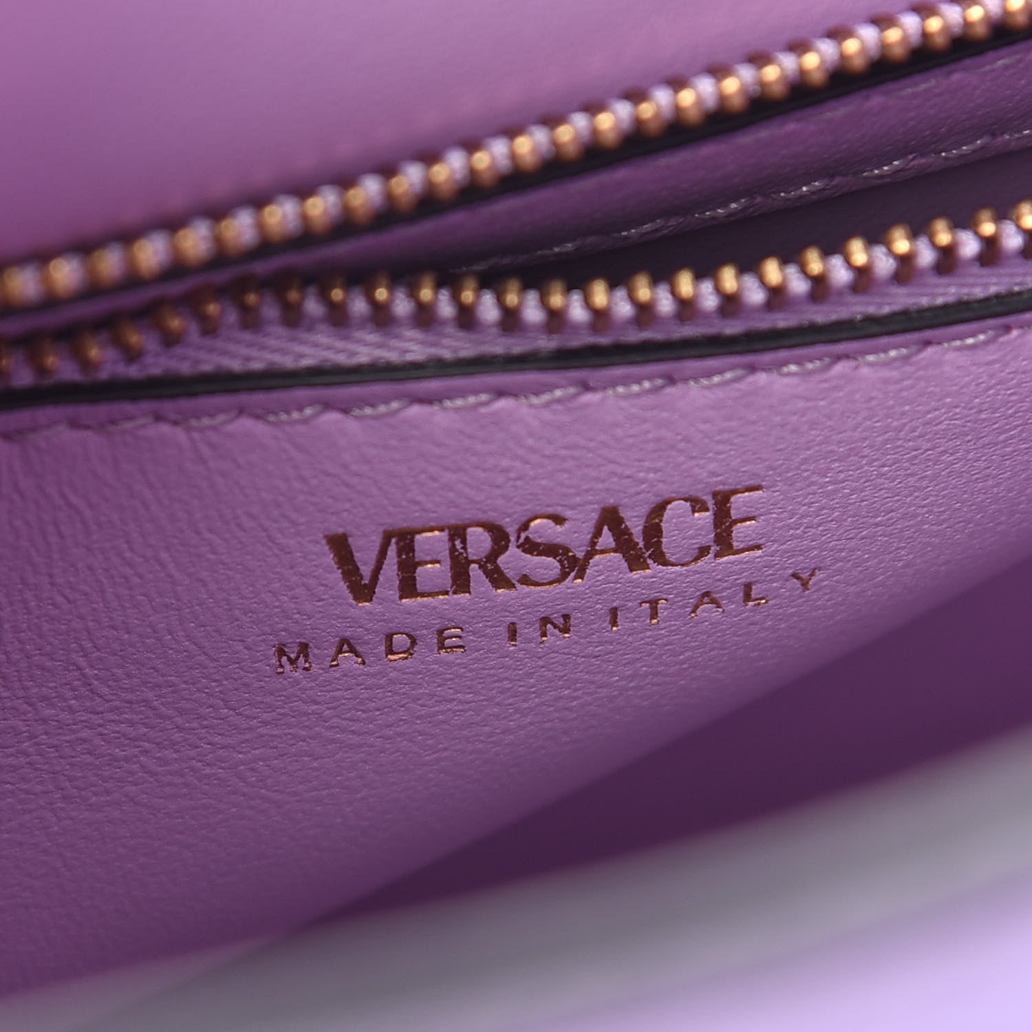 Versace Calfskin Medusa Small Top Handle Handbag Lilac 5 of 7