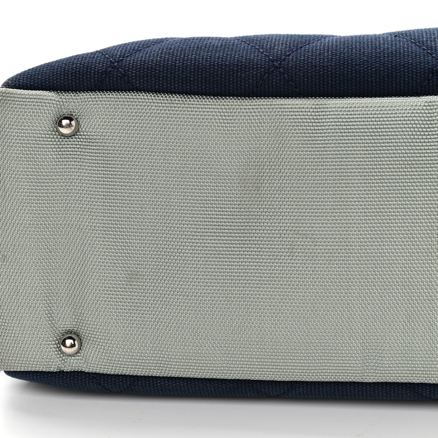 Canvas Quilted Large Paris Biarritz Tote Grey Blue