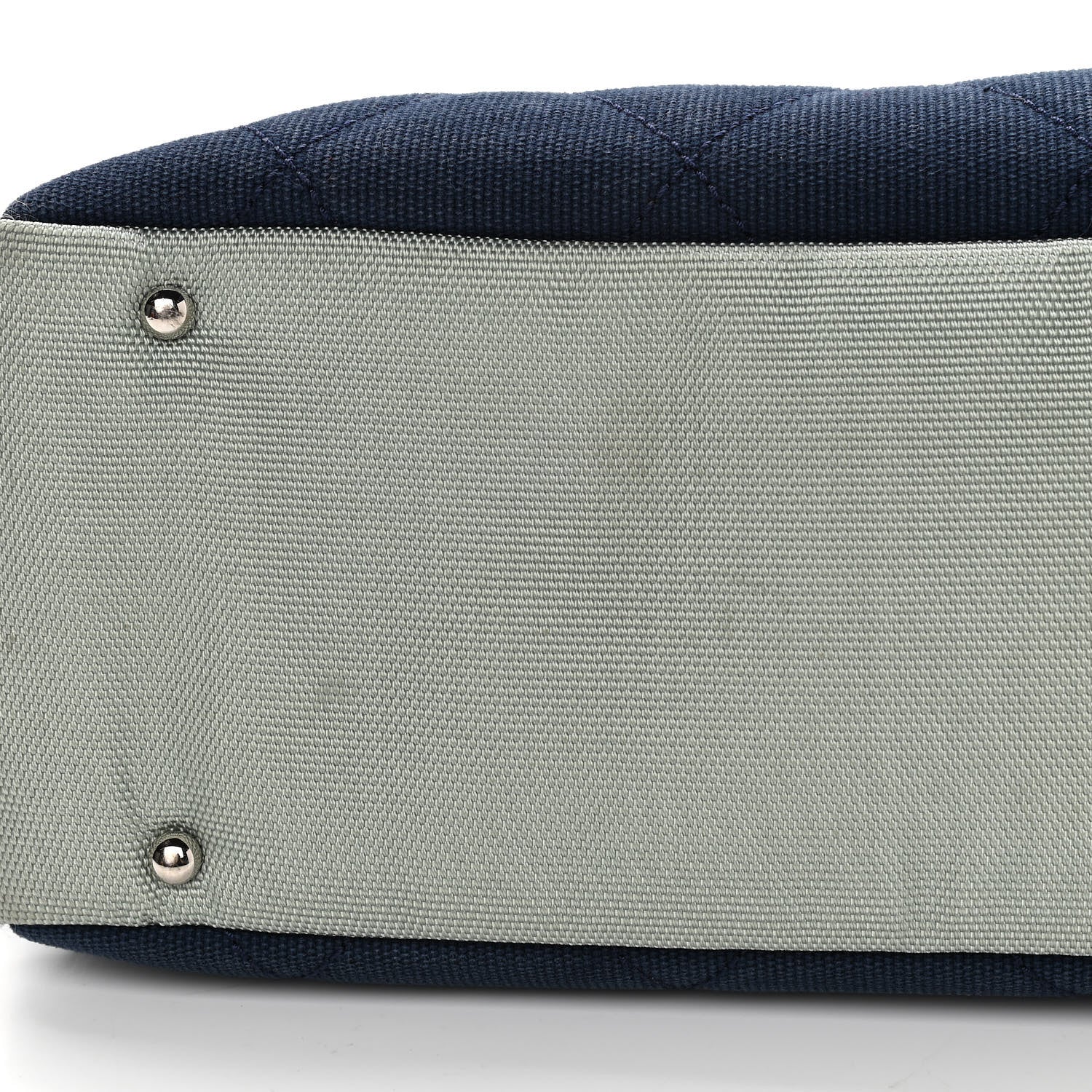 Chanel Canvas Quilted Large Paris Biarritz Tote Grey Blue 15 of 18