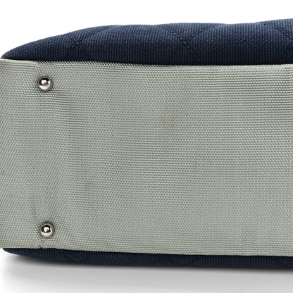 Chanel Canvas Quilted Large Paris Biarritz Tote Grey Blue 15 of 18