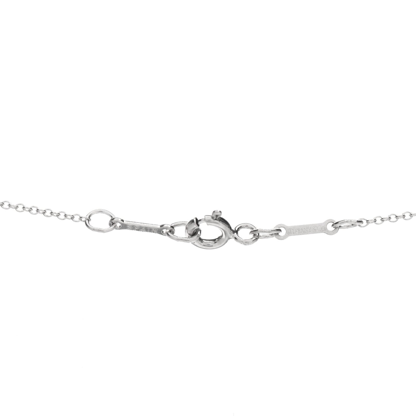 Sterling Silver 14mm Elsa Peretti Open Heart Pendant Necklace
