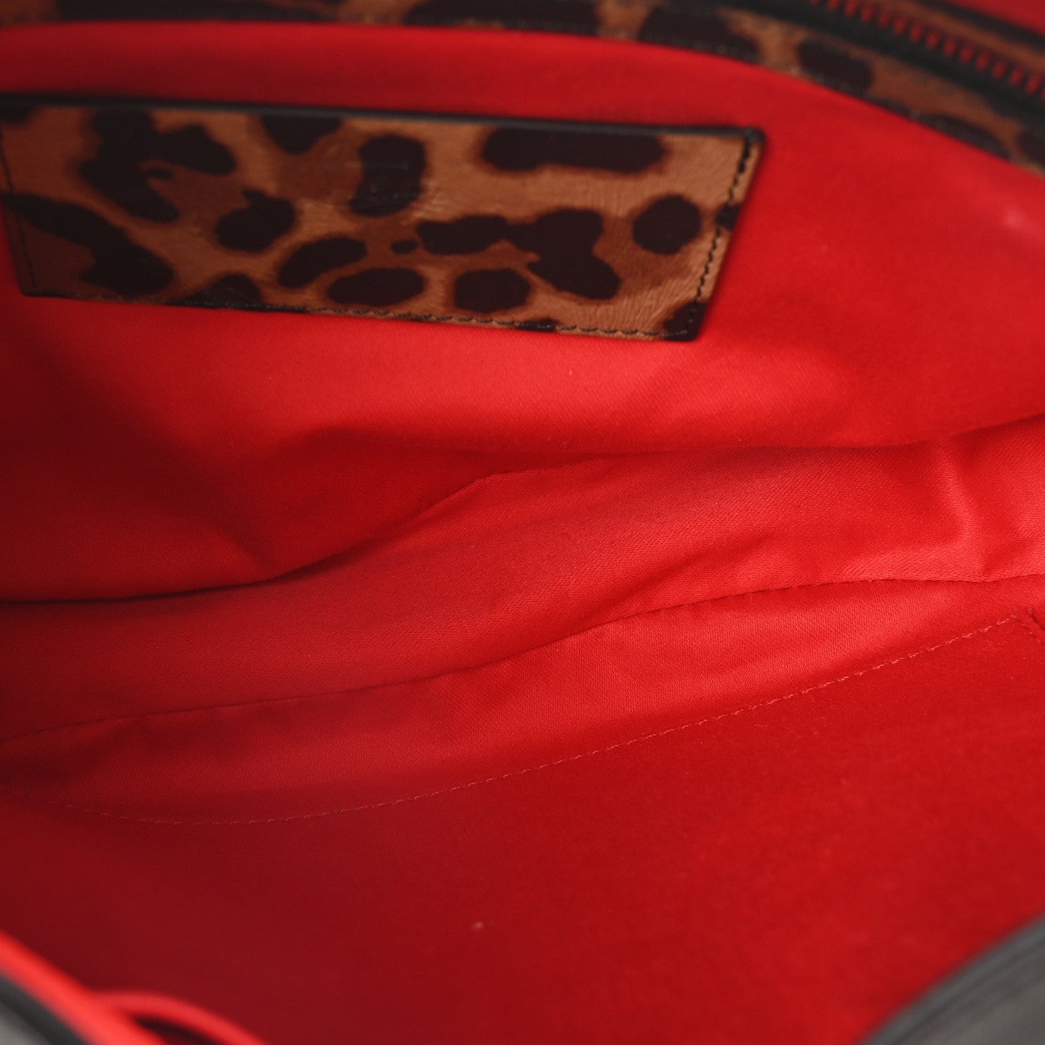 Christian Louboutin Calfskin Leopard Print Carasky Shoulder Bag Black 5 of 10