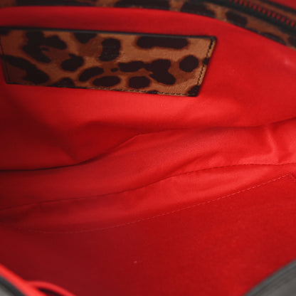 Christian Louboutin Calfskin Leopard Print Carasky Shoulder Bag Black 5 of 10