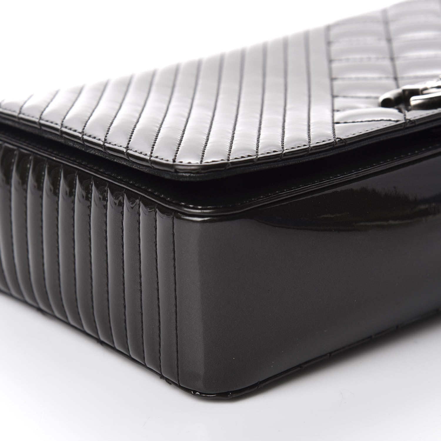 Chanel Patent Quilted Medium Coco Boy Flap 6 of 16