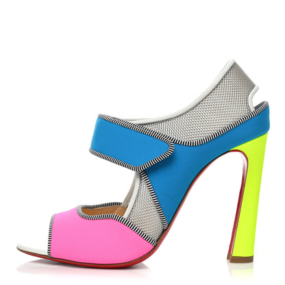 Christian Louboutin Neoprene Mesh Miamscratch 100 Sandals 39.5 Multicolor 1 of 8