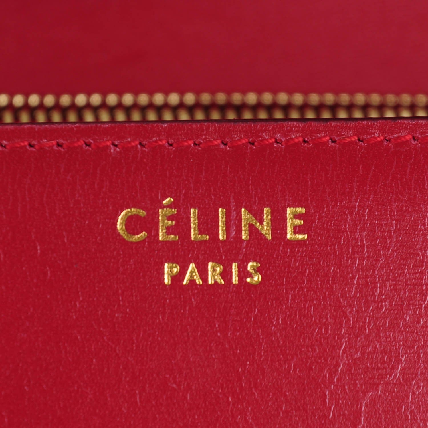 Celine Box Calfskin Medium Classic Box Flap Bag Red 6 of 9