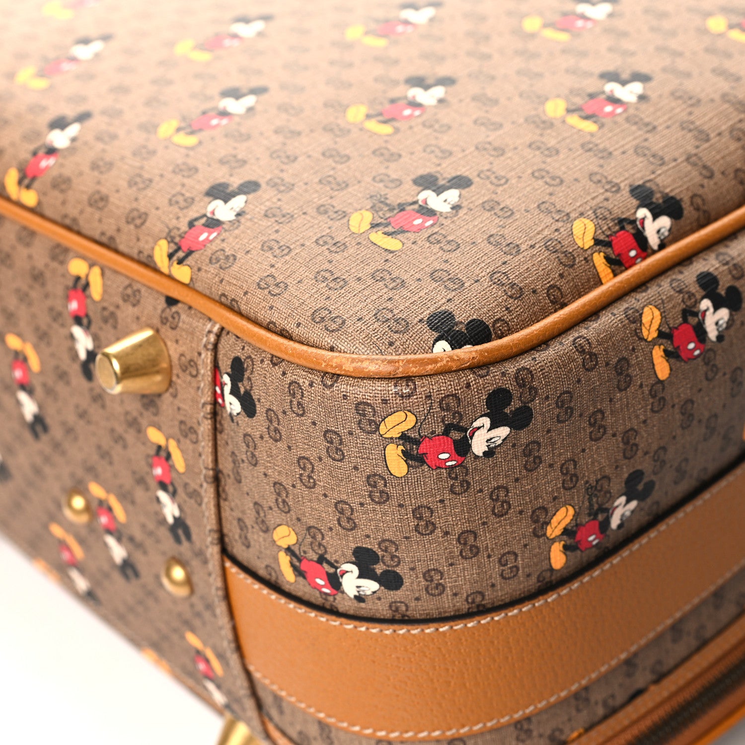 Gucci X DISNEY Mini Vintage GG Supreme Monogram Mickey Mouse Small Suitcase Beige Vintage Sun Oil 11 of 12